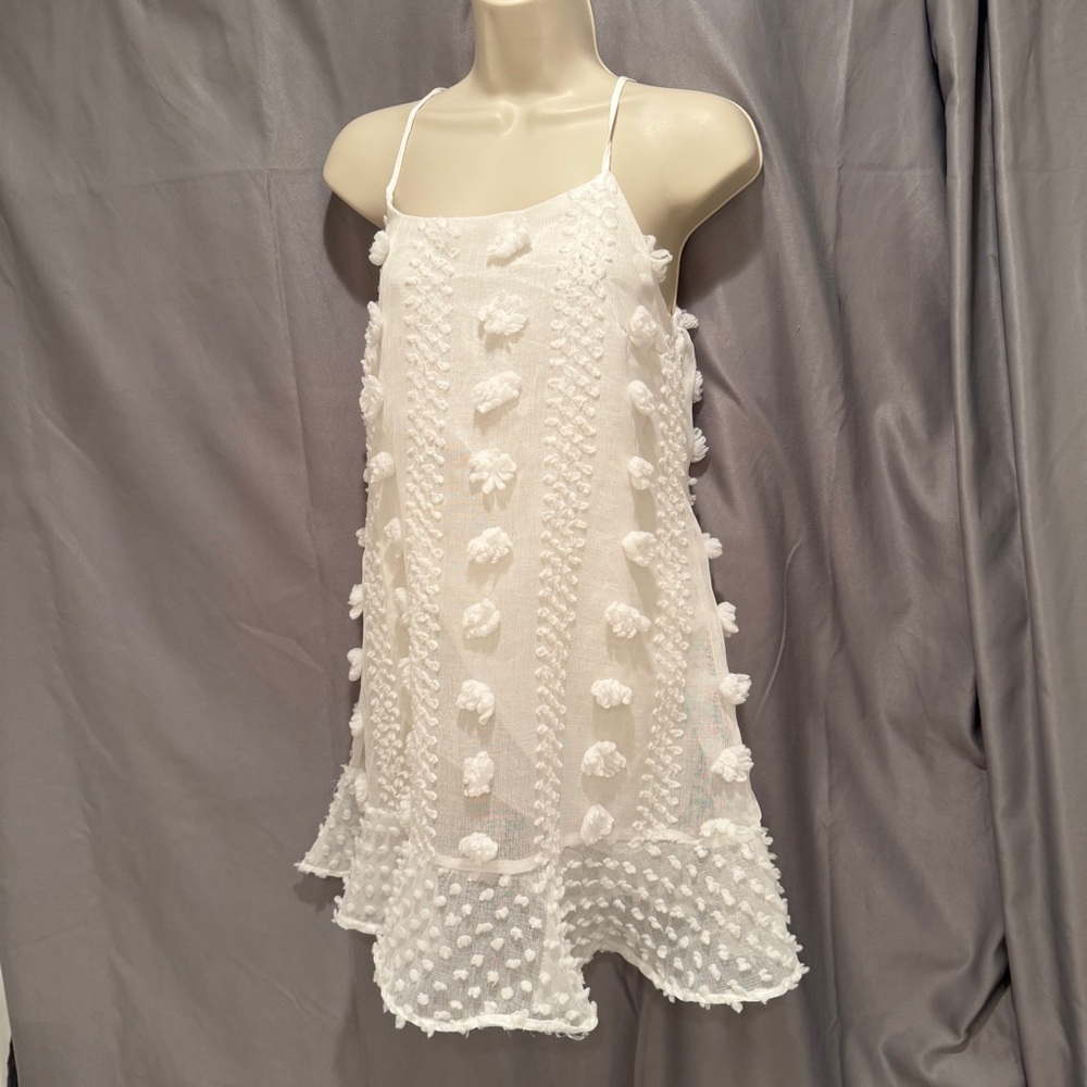 White Textured Dress